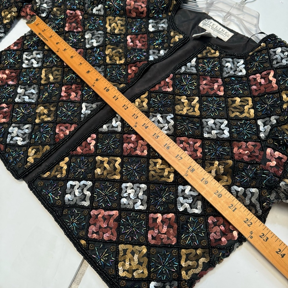 Niteline Black and Gold Embellished Blazer - Picture 9 of 15